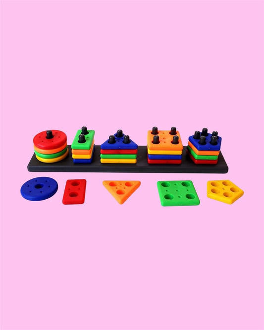 Geometric Stacker Shape Sorter Blocks