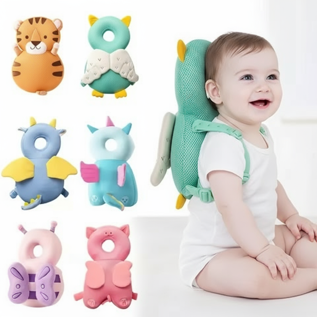 Head Back Protector Baby Protect Pillow Infant Learn Walk Head Protector Cushion Anti Fall Pillow Cartoon Kids Child Safe Bibi